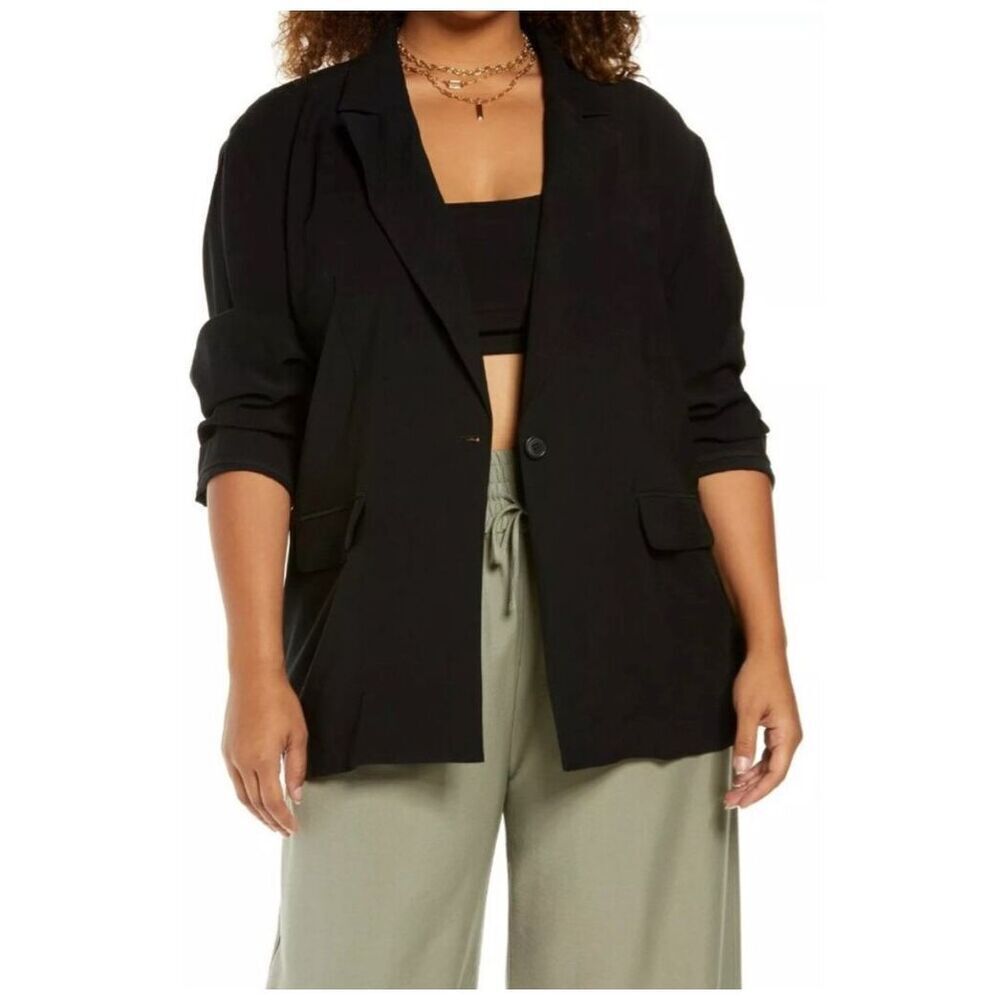 Open Edit lazy luxe business casual Nordstroms blazer L jacket